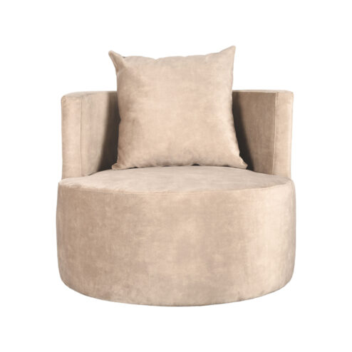 Fauteuil Nora Naturel Velours