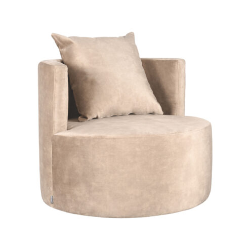 Fauteuil Nora Naturel Velours