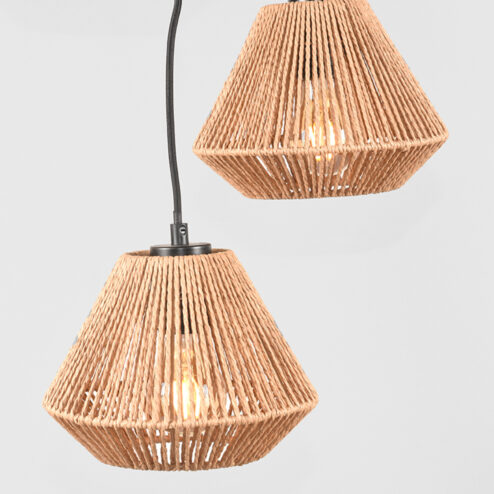 Hanglamp 3-Lichts Brooke Naturel Jute