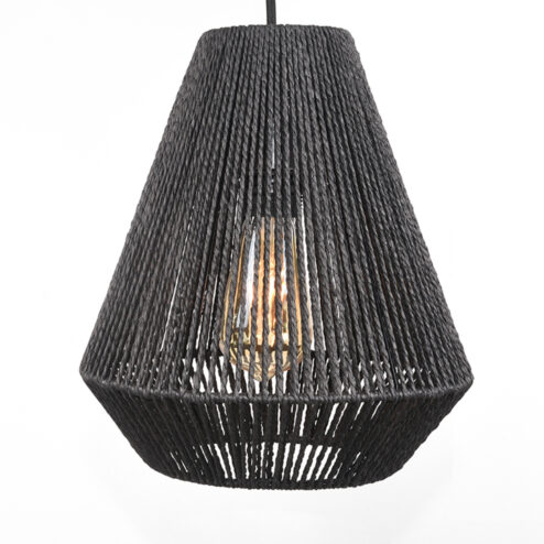 Hanglamp Brooke 2-Lichts Zwart Jute