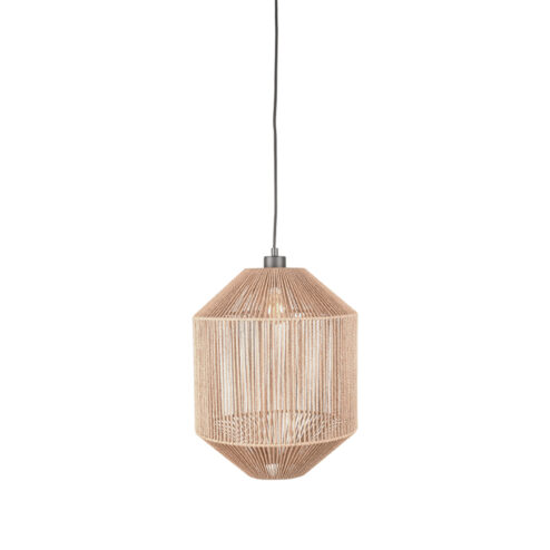 Hanglamp Brooke Naturel Jute 1-Lichts Cilinder