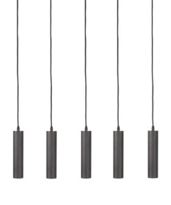 Hanglamp Emery Zwart Metaal 5-lichts