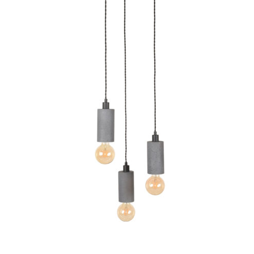 Hanglamp Frankie Concrete Beton 3-lichts