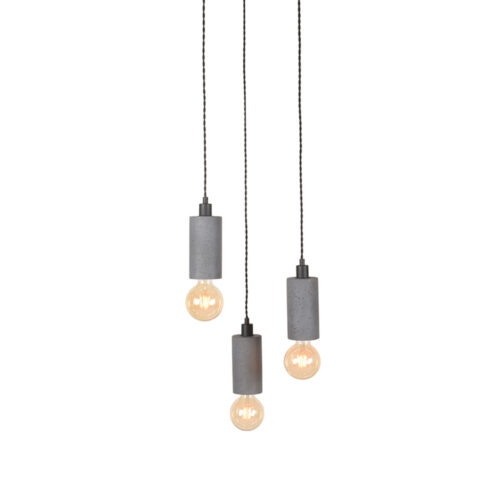 Hanglamp Frankie Concrete Beton 3-lichts