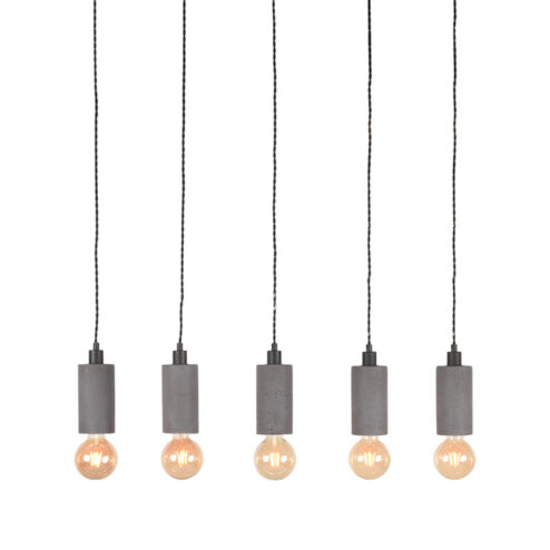 Hanglamp Frankie Concrete Beton 5-lichts