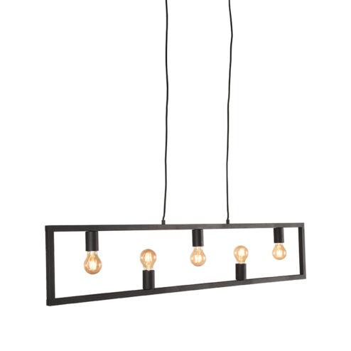 Hanglamp Rue Zwart Metaal 5-lichts