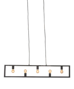 Hanglamp Rue Zwart Metaal 5-lichts