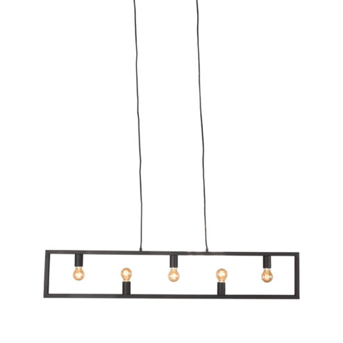 Hanglamp Rue Zwart Metaal 5-lichts