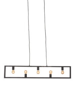 Hanglamp Rue Zwart Metaal 5-lichts