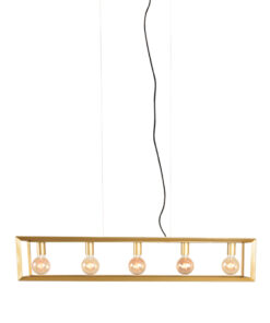 Hanglamp Tito Antiek goud Metaal 5-lichts