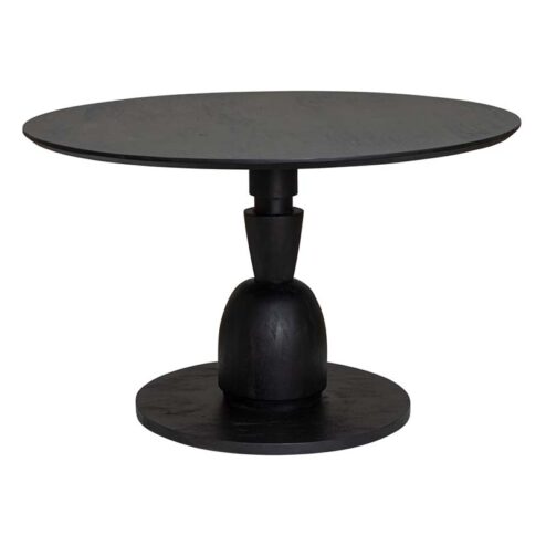 Eettafel Gambino rond Zwart 130cm