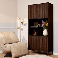 Vakkenkast Martin Walnoot 90cm