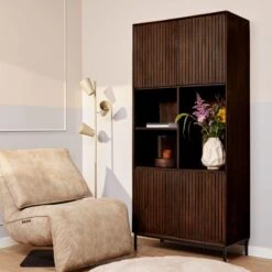 Vakkenkast Martin Walnoot 90cm