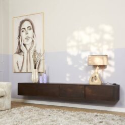 Zwevend Tv meubel Melanie Walnoot 200cm (1)