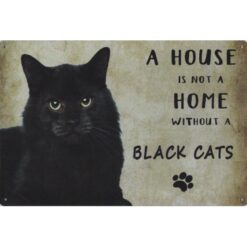 A home Black Cats - metalen bord
