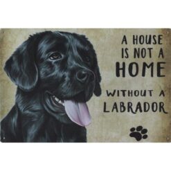 A home Black Labrador - metalen bord