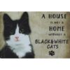 A home Black & White Cats - metalen bord