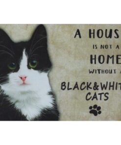 A home Black & White Cats - metalen bord