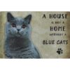 A home Blue Cats - metalen bord