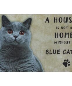 A home Blue Cats - metalen bord