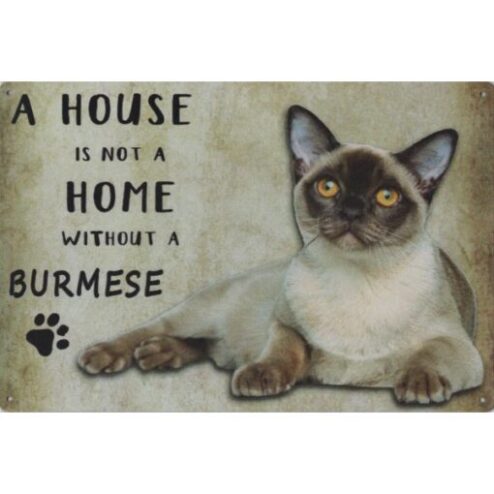 A home Burmese - metalen bord