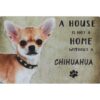 A home Chihuahua - metalen bord