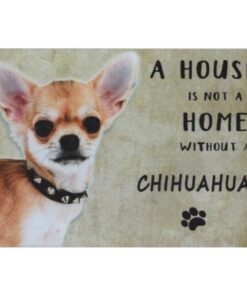 A home Chihuahua - metalen bord