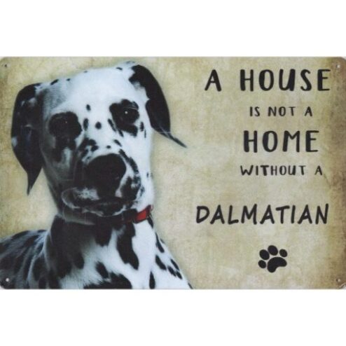 A home Dalmatian - metalen bord