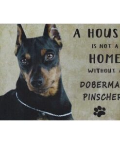 A home Dobermann Pinscher - metalen bord