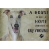 A home Greyhound - metalen bord