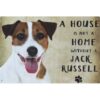 A home Jack Russell - metalen bord