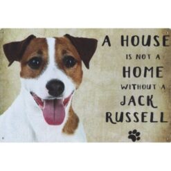 A home Jack Russell - metalen bord