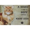 A home Maine Coon - metalen bord