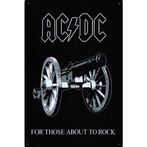 AC/DC For Those About to Rock - metalen bord