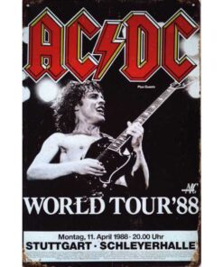 AC/DC World tour 88 - metalen bord