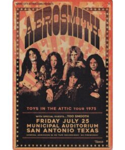 Aerosmith 1975 - metalen bord