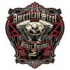 American Steel Biker forever - metalen bord