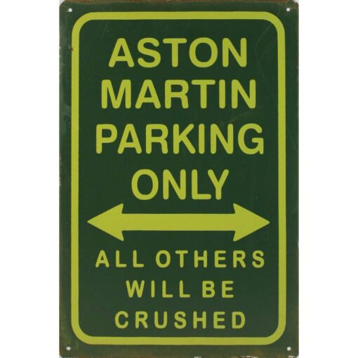 Aston Martin Parking only - metalen bord