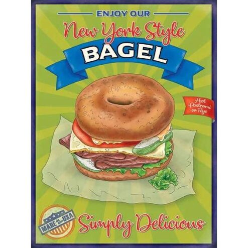 Bagel New York Style - metalen bord