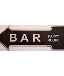 Bar Happy Hours - metalen bord