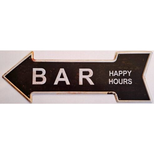 Bar Happy Hours - metalen bord