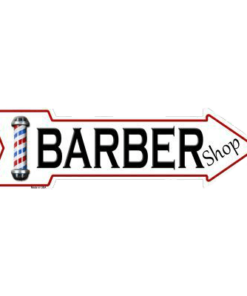 Barbershop - metalen bord
