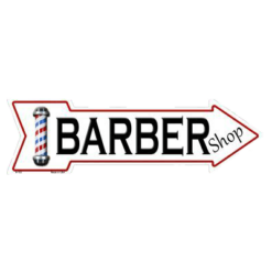 Barbershop - metalen bord