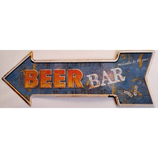 Beer Bar - metalen bord