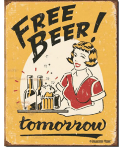 Beer Free - metalen bord