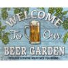 Beer Garden - metalen bord