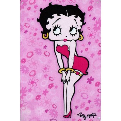 Betty Boop Rose - metalen bord