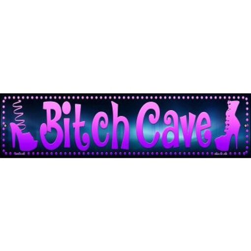 Bitch Cave - metalen bord