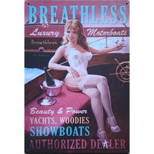 Breathless - metalen bord