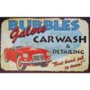 Bubbles Carwash - metalen bord